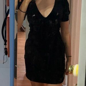 Plunge Black Dress